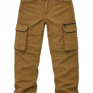 Men's Dark Brown Cargo Utility Pants – Multiple Pockets & Durable Design