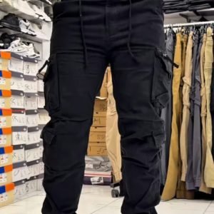 Men's Black Tactical Cargo Joggers – Versatile Urban Streetwear for Daily Wear