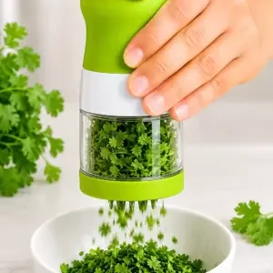 Hand-Powered Vegetable & Herb Chopper Cutter