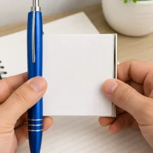 Advanced Mini Adhesive Note Pen Collection with Desktop Organizer