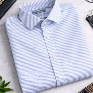 Men's Blue Striped Formal Shirt – Premium Tailored Fit for Every Occasion