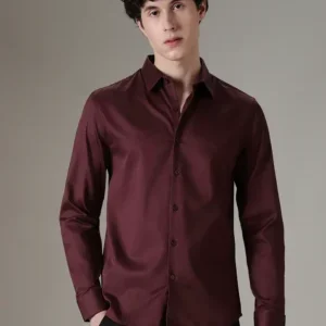 Premium Burgundy Tailored Formal Shirt – Versatile Elegance for Every Occasion